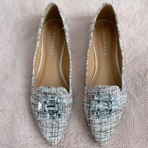 Rampage Tweed Flats w/ Bling Detail ~ 8.5